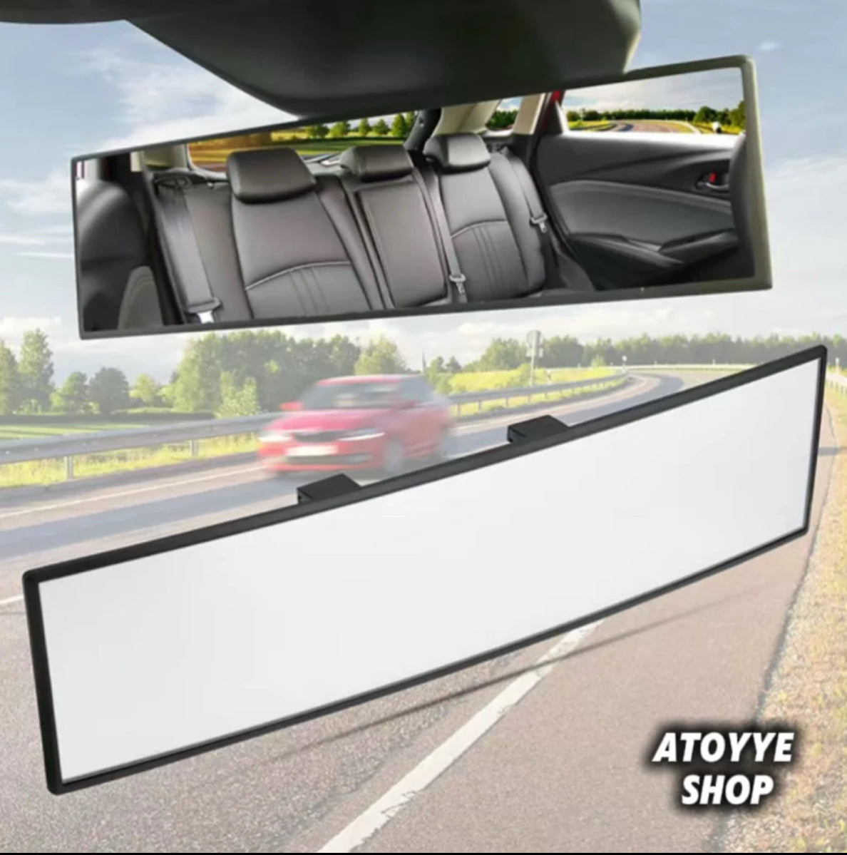 11.8″ Wide-Angle Rearview Mirror